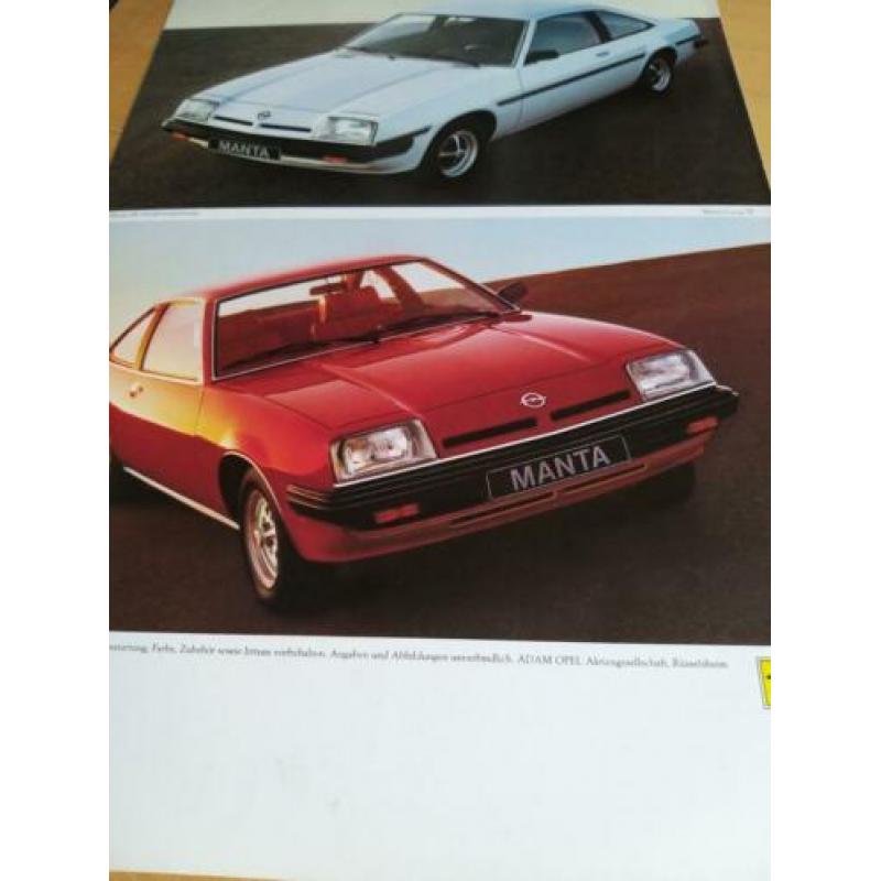 1979 Nieuwstaat Opel manta B folder óók CC manta