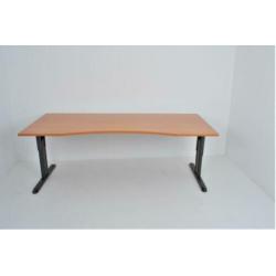 Beuken buikbureau gebruikt €125,- ex 200x90cm