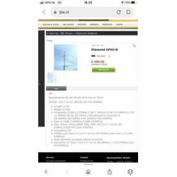 Diamond CPVU8 Hf antenne