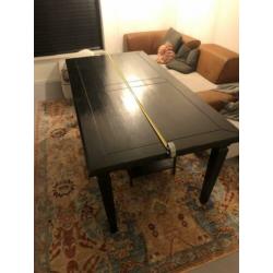 Zwart eettafel 200*100*78