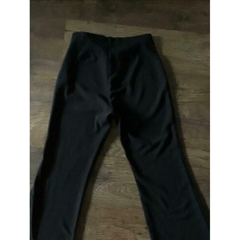 Zwarte flared stretch broek H&M