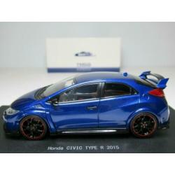 Honda Civic Type R 2015 van Ebbro 1/43 blauw