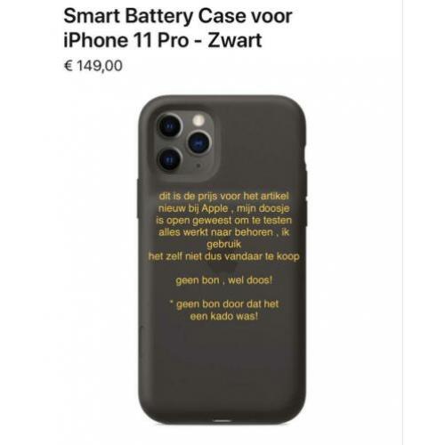 Apple Smart Battery Case Zwart iphone 11 pro max