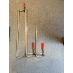 lijmklemmen 3 stuks. weinig gebruikt. Bessey