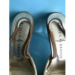 REBECA SANVER geborduurde slingbacks, maat 37
