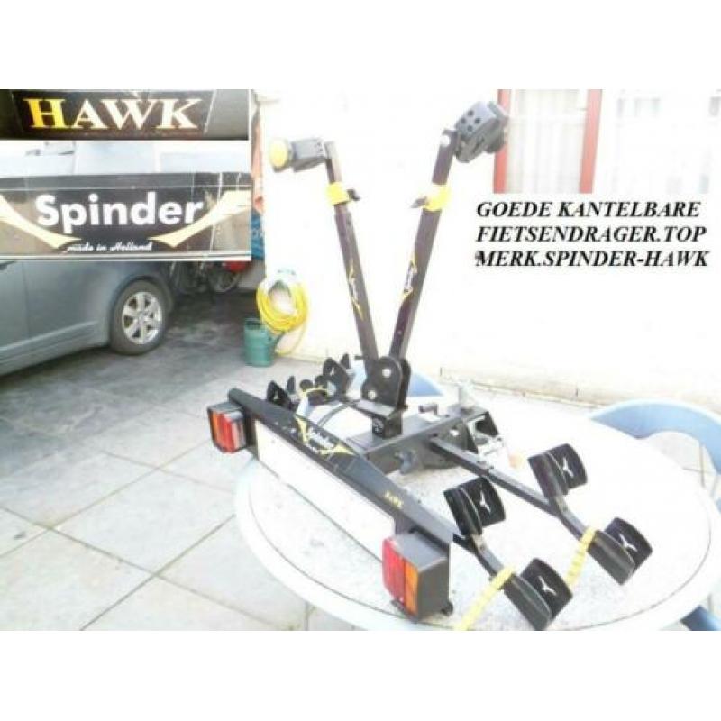 Fietsendrager.Kantelbaar.Spinder-Hawk. Snelkoppeling.Gebruik