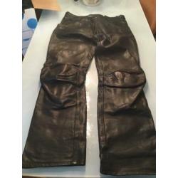 Evolution leren zwarte motorbroek