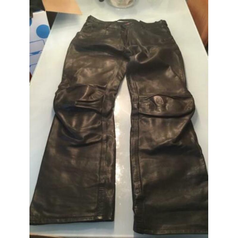 Evolution leren zwarte motorbroek