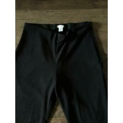 Zwarte flared stretch broek H&M