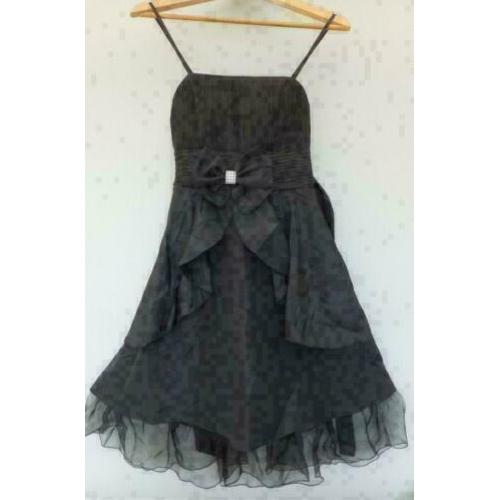 prachtige zwarte kerst jurk mt 36