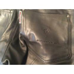 Evolution leren zwarte motorbroek