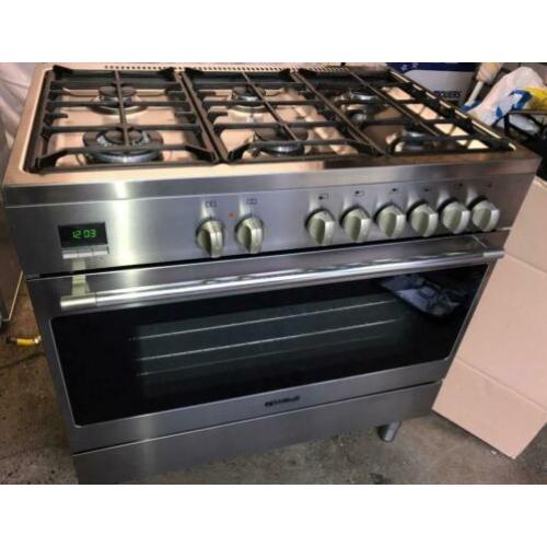Nieuw RVS Gasfornuis Fratelli Onofri 90 cm Hetelucht/Grill!!