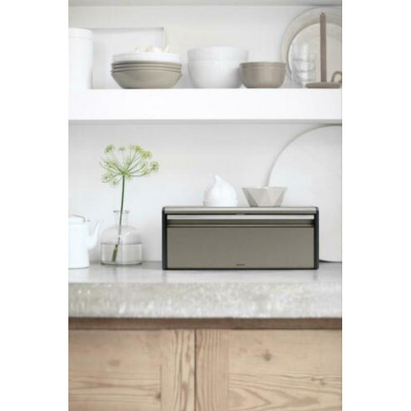 Brabantia Broodtrommel met Klepdeksel - Platinum