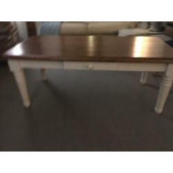 Salontafel landelijke stijl, met twee laadjes