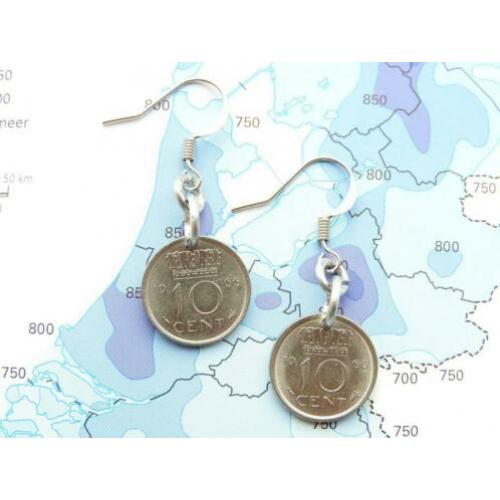 Oorbellen dubbeltje 1948 - 1950 - 1951 - 1954 - 1955 - 1956