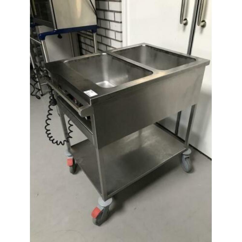 au bain marie wagen / uitgiftewagen / warmhoudwagen horeca