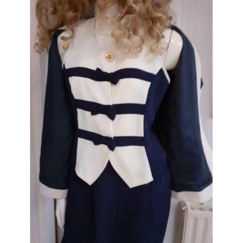 Retro 3 delige pakje Italiaans m 40-42 Donkerblauw