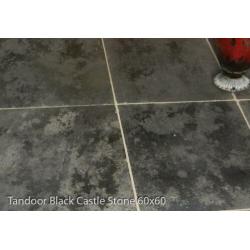 nostalgische vloer Castle Stone Black 60x60 cm verouderd