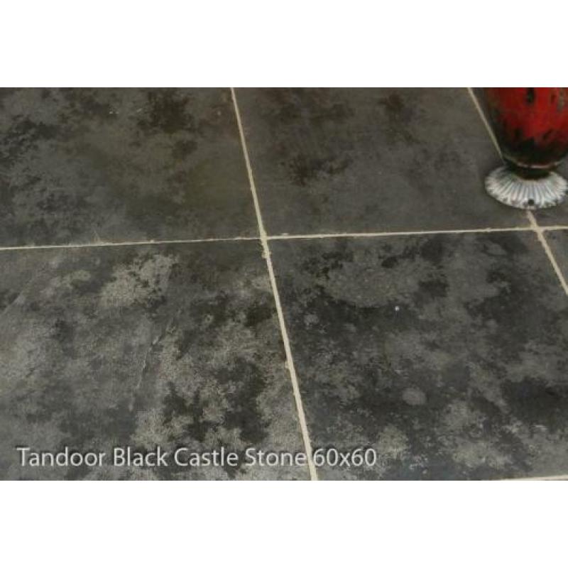 nostalgische vloer Castle Stone Black 60x60 cm verouderd