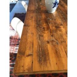 Massief houten eettafel