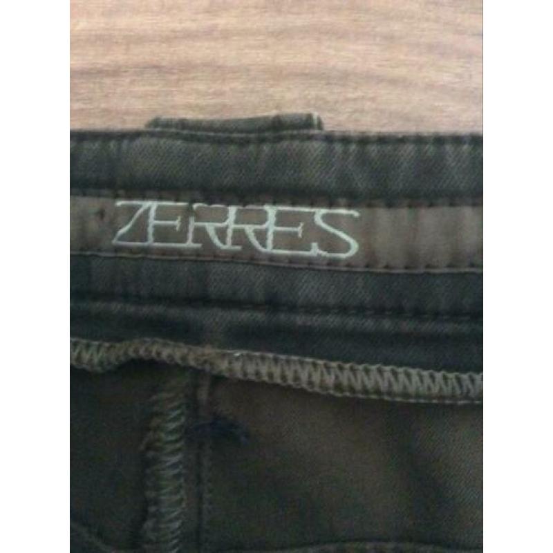 Nette staat Zerres kakigroene jeans 3/4, maat 46