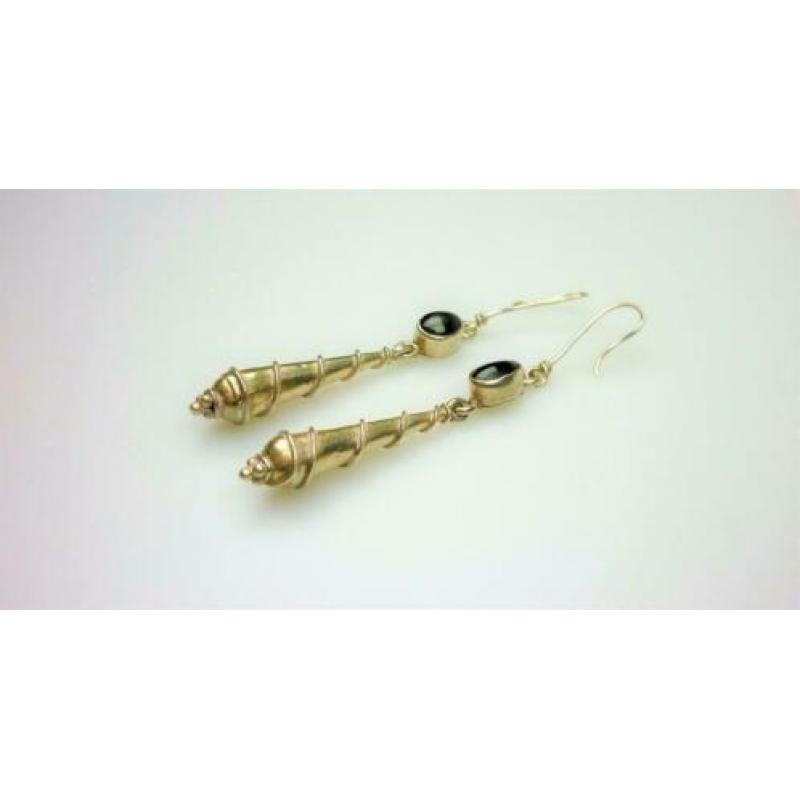 Opruiming Oorhangers zilver & onyx / Z5006