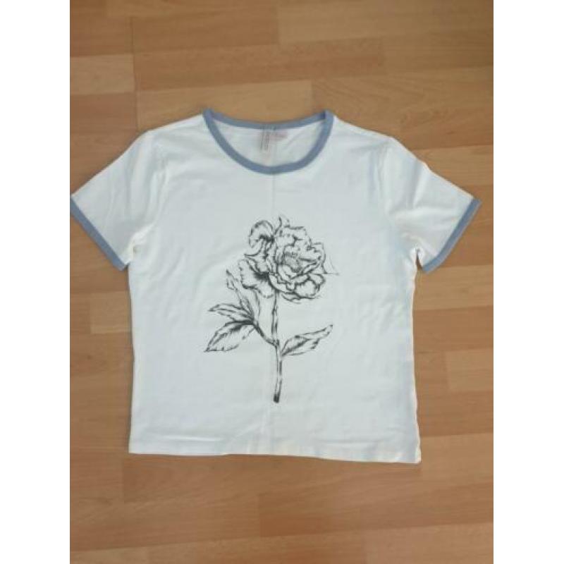 T-shirt creme met print H&M