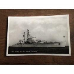 Retro Fotokaarten oorlogsschepen 1954