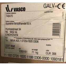 Designradiator Vasco Niva N2L1 720mm x 1820mm 2237 Watt