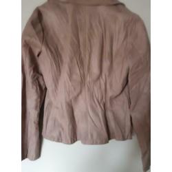 Imitatie leren roze jasje/jack, Maat S