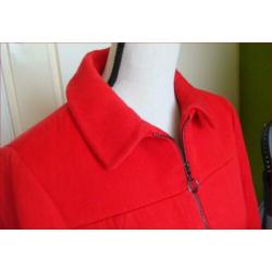 ZGAN knalrode retro/vintage jas van ZARA maat L(40/42)