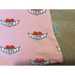 Nieuw setje O’Chillie jurkje en legging roze hartjes 80