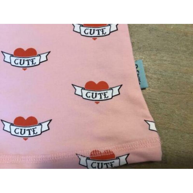 Nieuw setje O’Chillie jurkje en legging roze hartjes 80