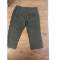 Nette staat Zerres kakigroene jeans 3/4, maat 46