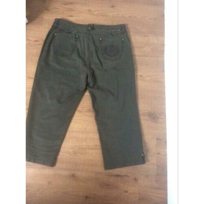 Nette staat Zerres kakigroene jeans 3/4, maat 46