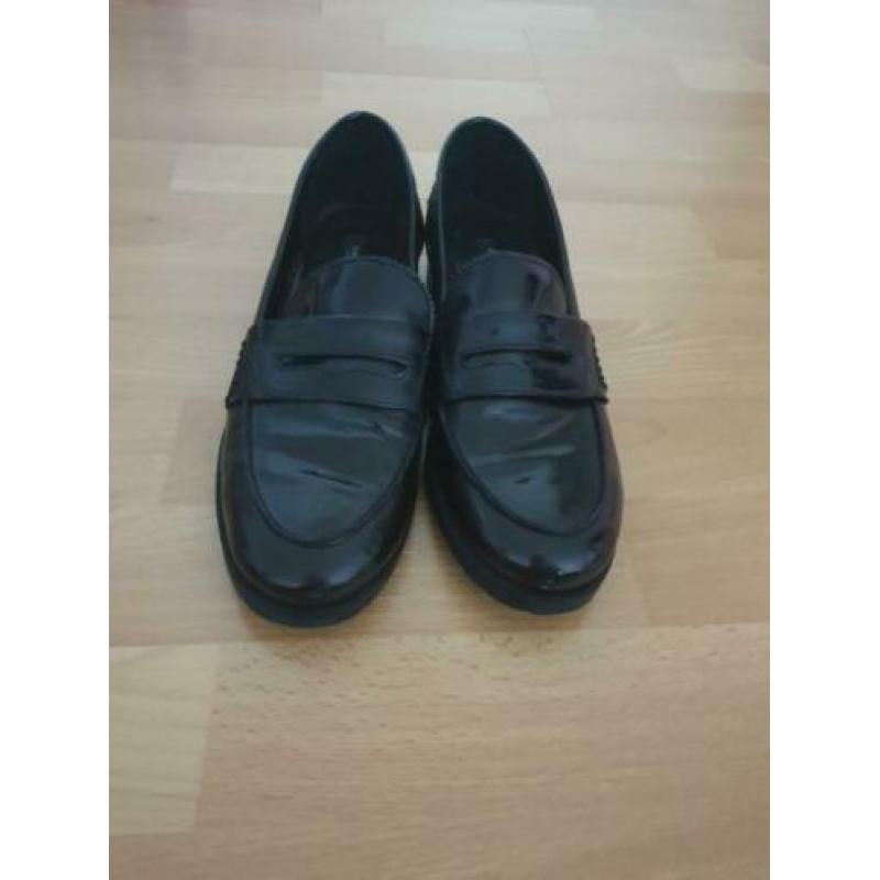 Zwarte Zara lakloafers maat 39