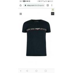 Emporio Armani Crewneck Mega Logo t-shirt L Nieuw
