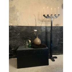 Antieke zwarte speelgoed deken kist IL Fienile brocante