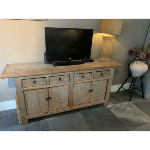 Dressoir teakhout greywash