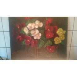 mooi oud bloemenstilleven gesigneerd