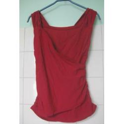 Rode top | Rood topje stretch maat S 36