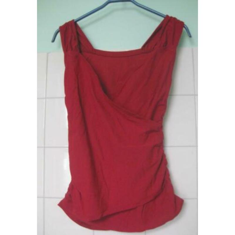 Rode top | Rood topje stretch maat S 36