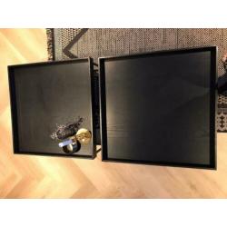 2x WOOOD Dexter salontafels / 2 wkn oud / 65x65 cm / 35 hoog
