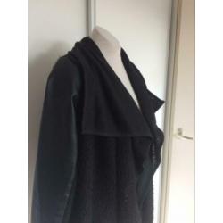 Zwart vest ICHI mt xs s lederlook mouwen
