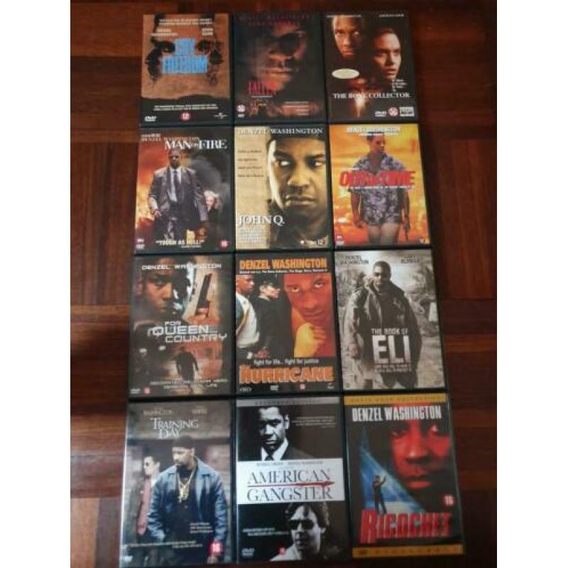 12x Denzel Washington Dvd Set Collectie Actie Thriller