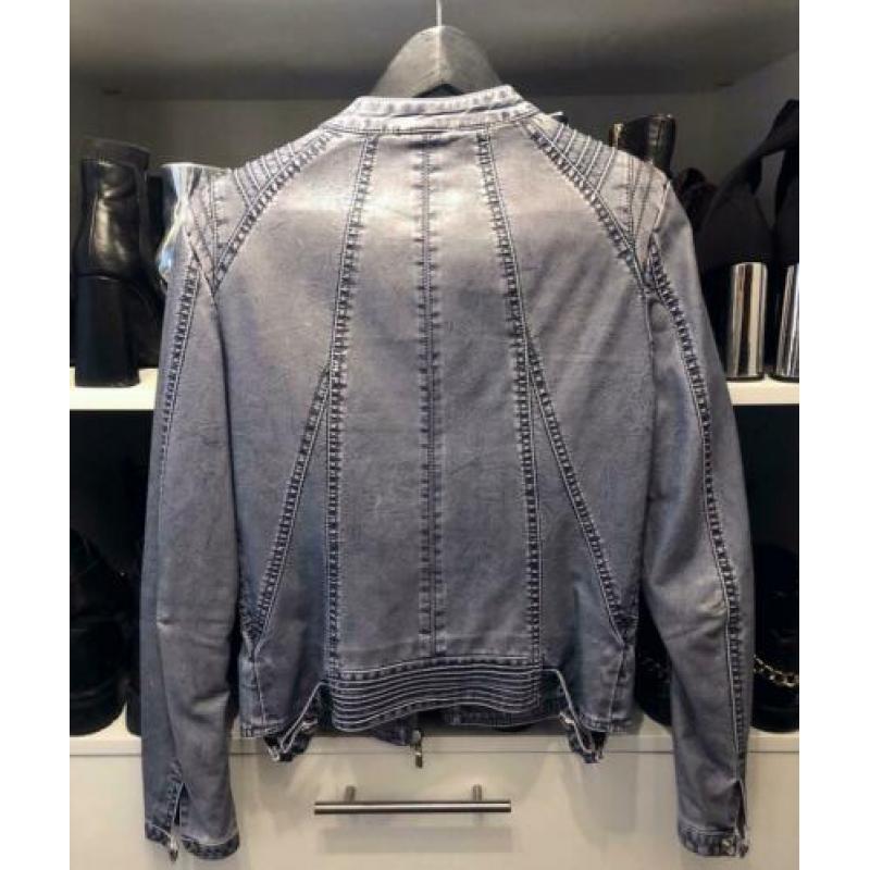 The Musthaves - spijkerlook bikerjack van imitatieleer