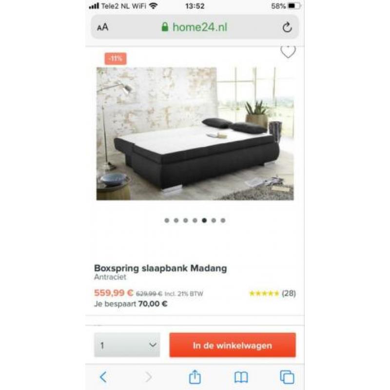 slaapbank boxspring