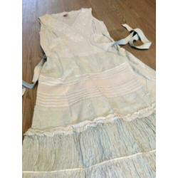 OILILY Prachtige zachtgroene BOHO zomer jurk , maat 38