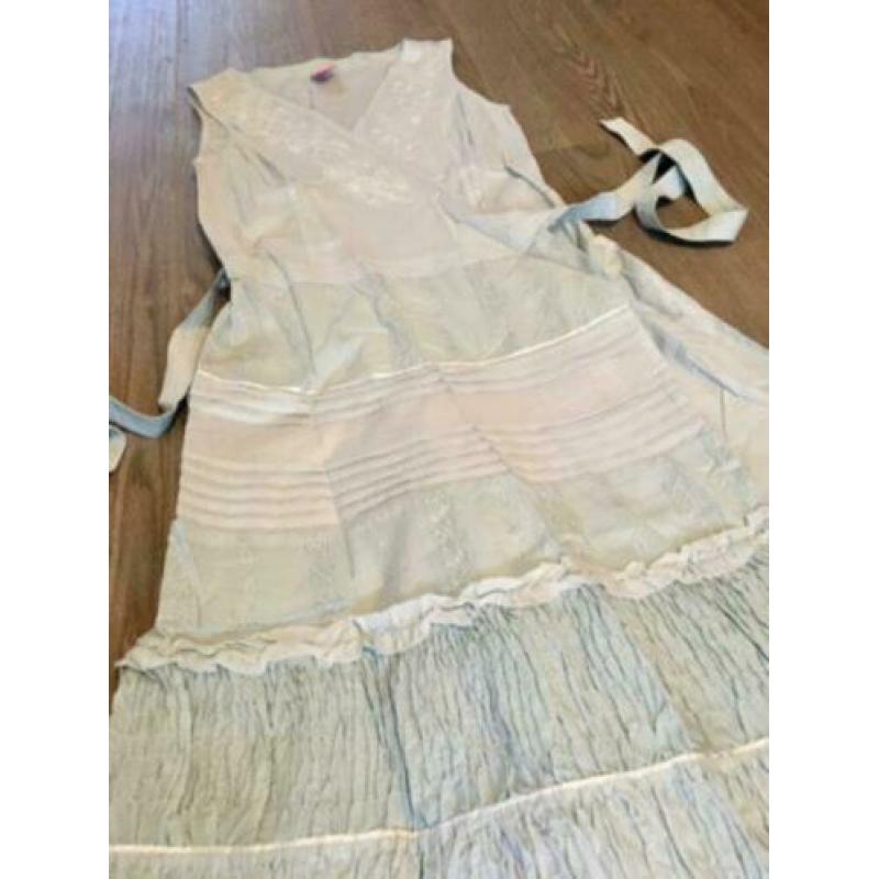 OILILY Prachtige zachtgroene BOHO zomer jurk , maat 38