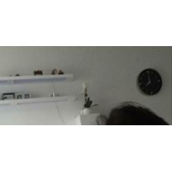Hoogglans wit wandplanken 2x met verlichting(Goossens wonen)